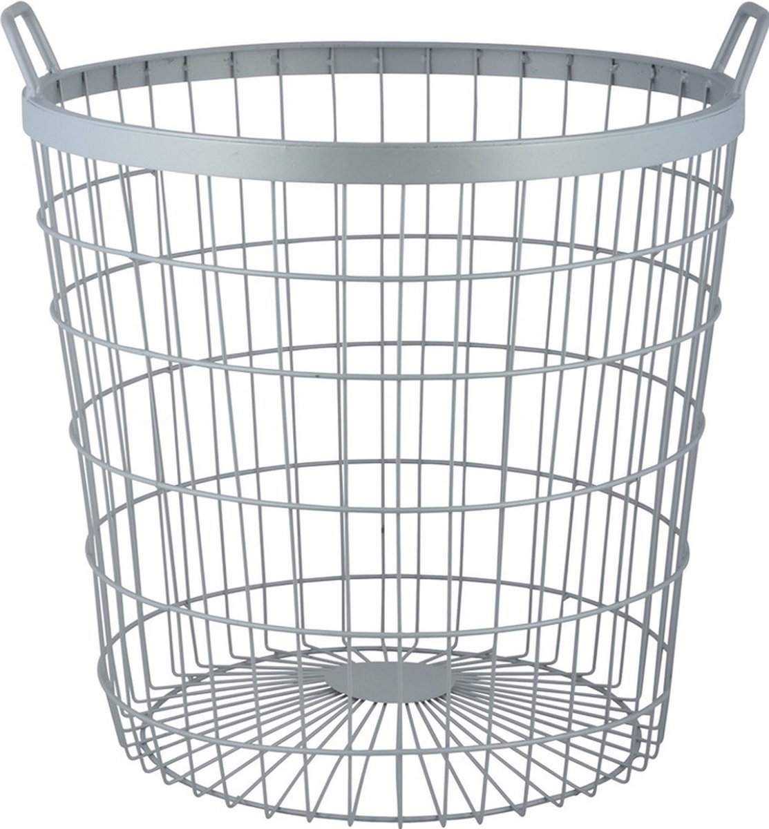 2x Metalen Draadmanden/haardhout Manden 43 X 45 Cm - Opbergmanden - Silver