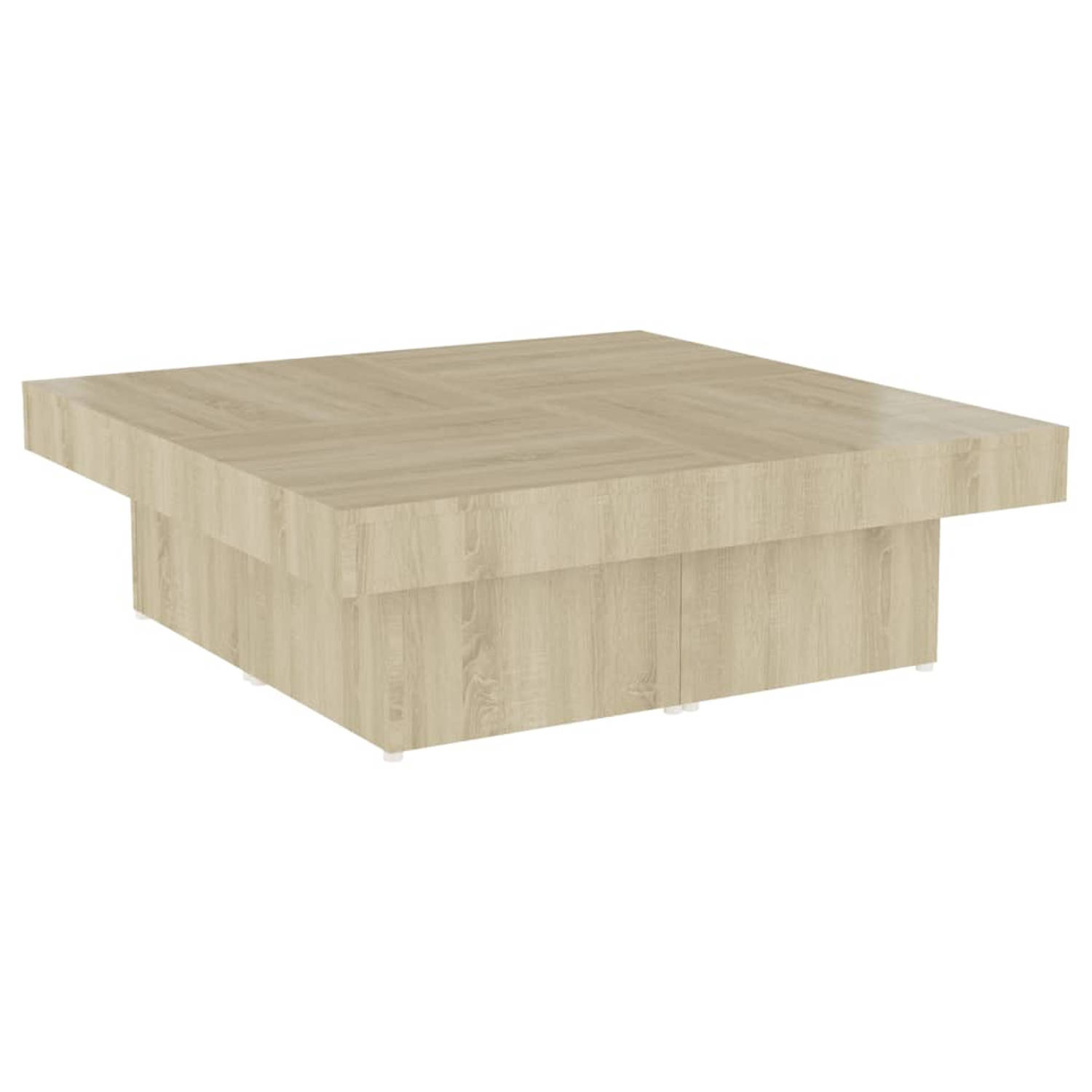 Vidaxl Salontafel 90x90x28 Cm Spaanplaat Sonoma Eikenkleurig - Bruin