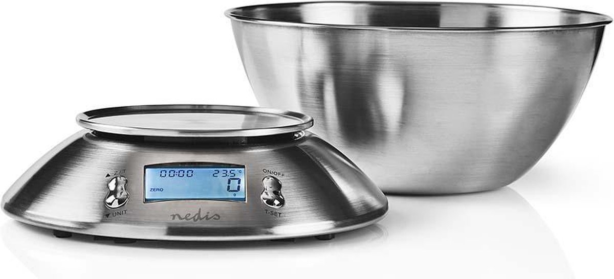 Nedis Keukenweegschaal - Kasc111si - Zilver