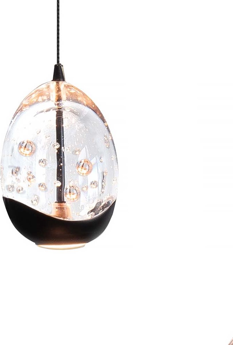 Highlight Hanglamp Clear Egg 3 Lichts Ø 25 Cm Helder- - Zwart