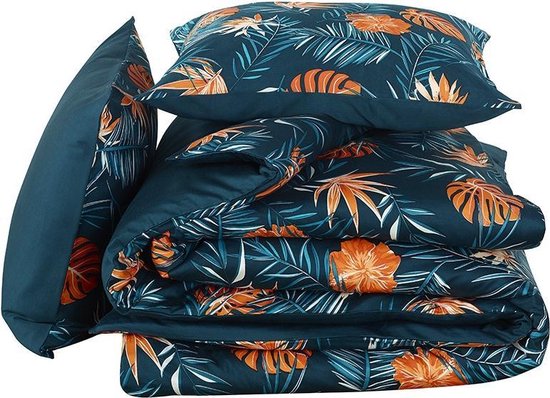 De Witte Lietaer Dekbedovertrek Satijn Bird Of Paradise - Lits Jumeaux - 240 X 220 Cm - - Groen