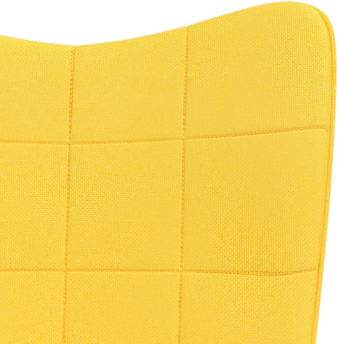 Vidaxl Schommelstoel Met Voetenbank Stof Mosterd - Geel