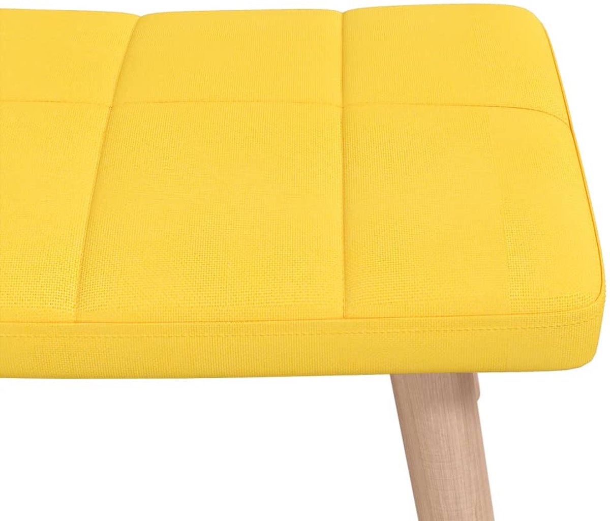 Vidaxl Schommelstoel Met Voetenbank Stof Mosterd - Geel