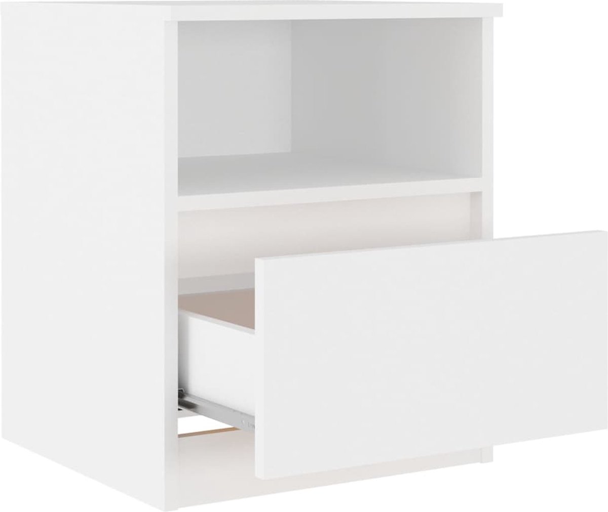 Vidaxl Nachtkastje 40x40x50 Cm Spaanplaat Wit