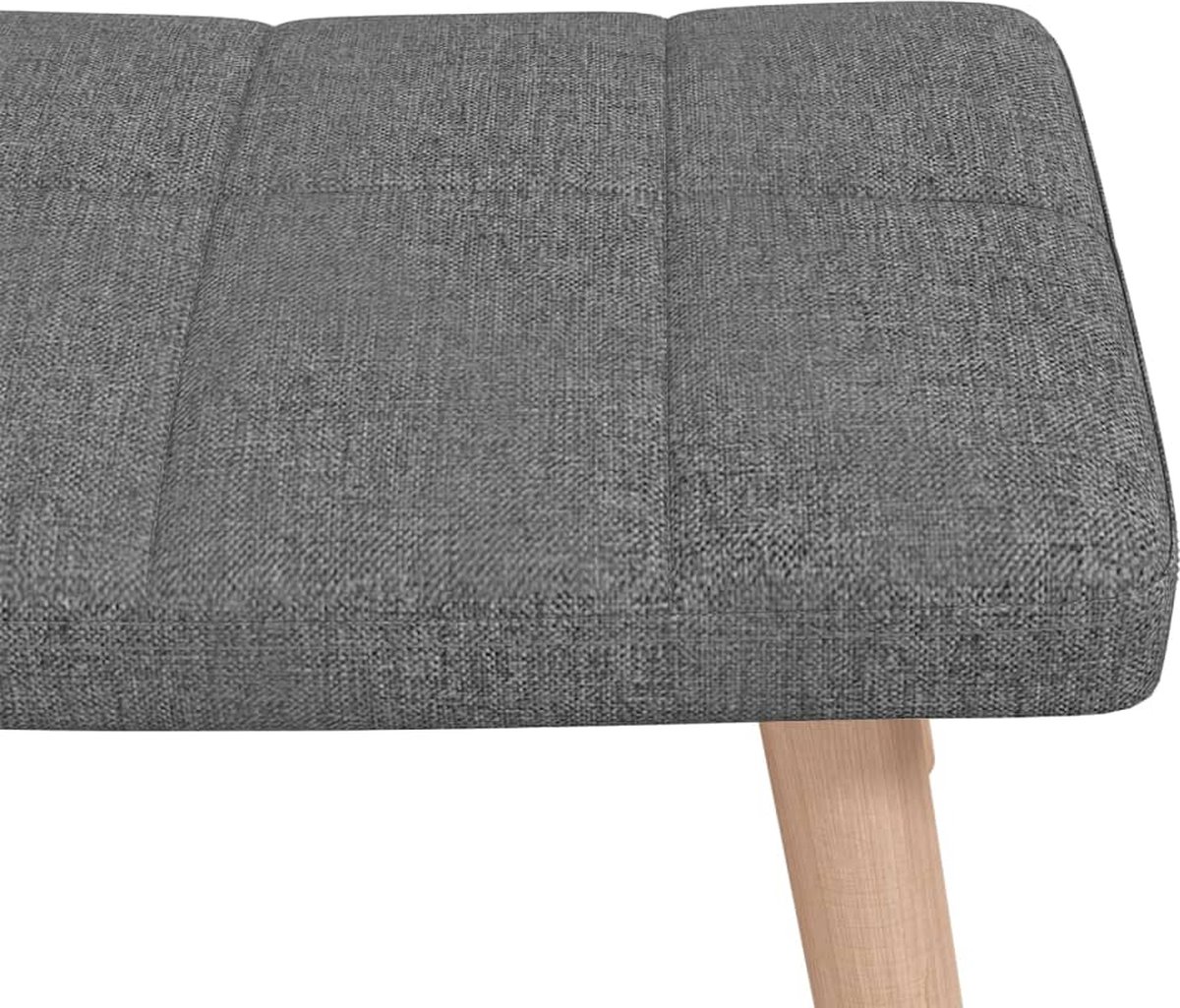 Vidaxl Schommelstoel Met Voetenbank Stof Donker - Grijs