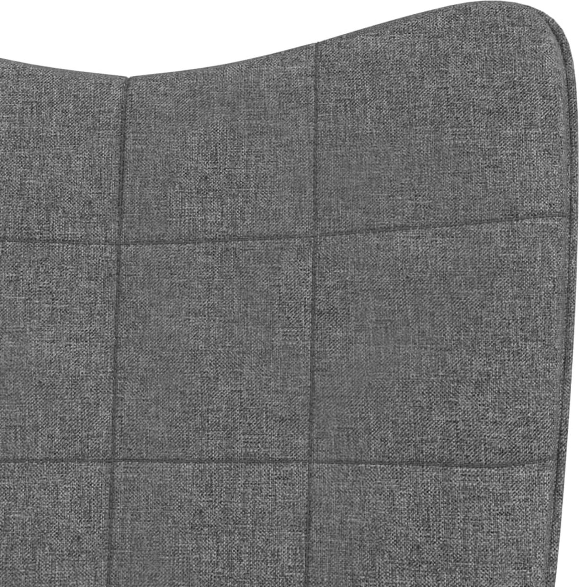 Vidaxl Schommelstoel Met Voetenbank Stof Donker - Grijs