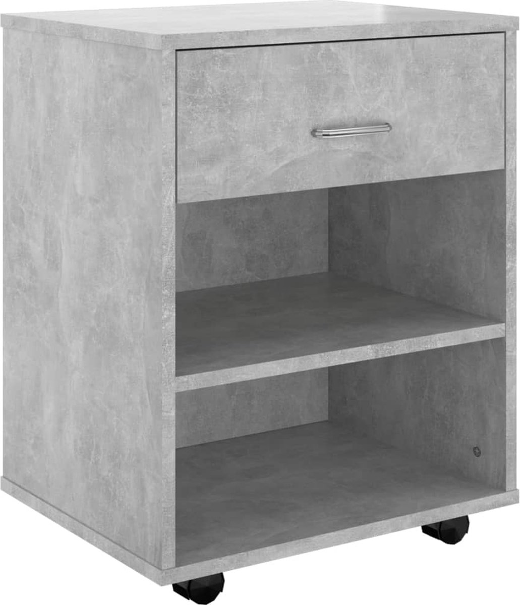 Vidaxl Kast Verrijdbaar 46x36x59 Cm Spaanplaat Beton - Gris