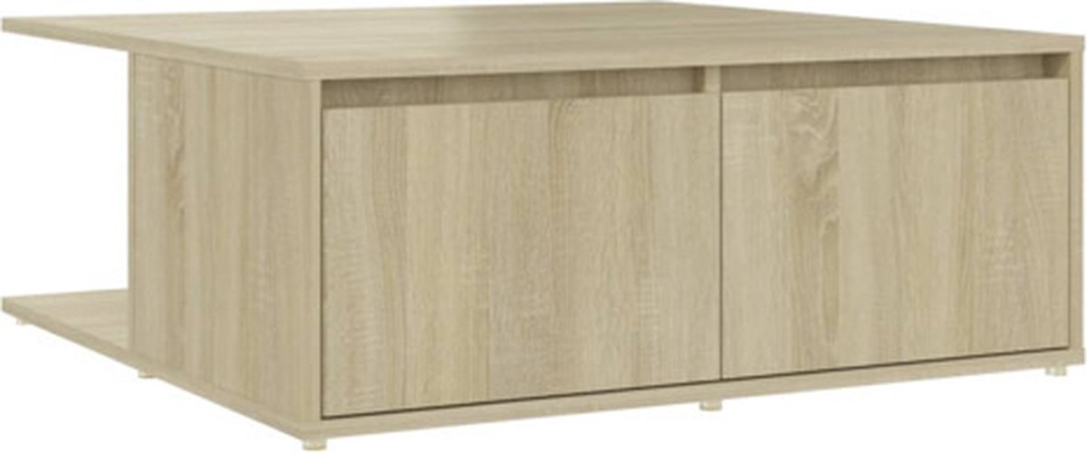 Vidaxl Salontafel 80x80x31 Cm Spaanplaat Sonoma Eikenkleurig - Marrón