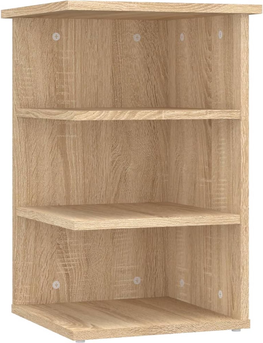 Vidaxl Bijzetkast 35x35x55 Cm Spaanplaat Sonoma Eikenkleurig - Bruin