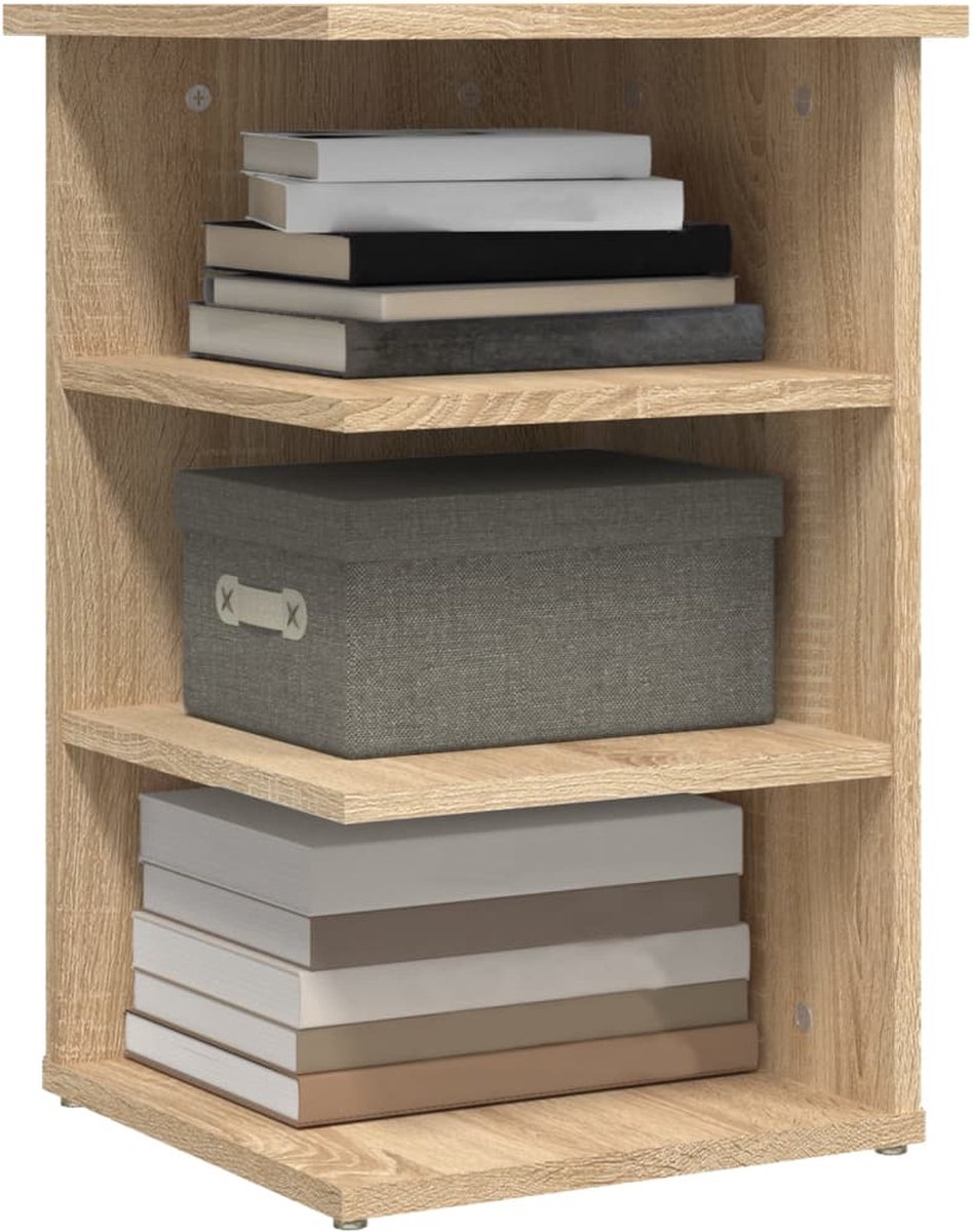 Vidaxl Bijzetkast 35x35x55 Cm Spaanplaat Sonoma Eikenkleurig - Bruin