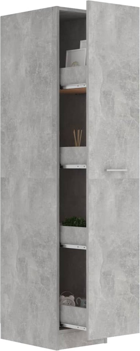 Vidaxl Apothekerskast 30x42,5x150 Cm Spaanplaat Beton - Grijs