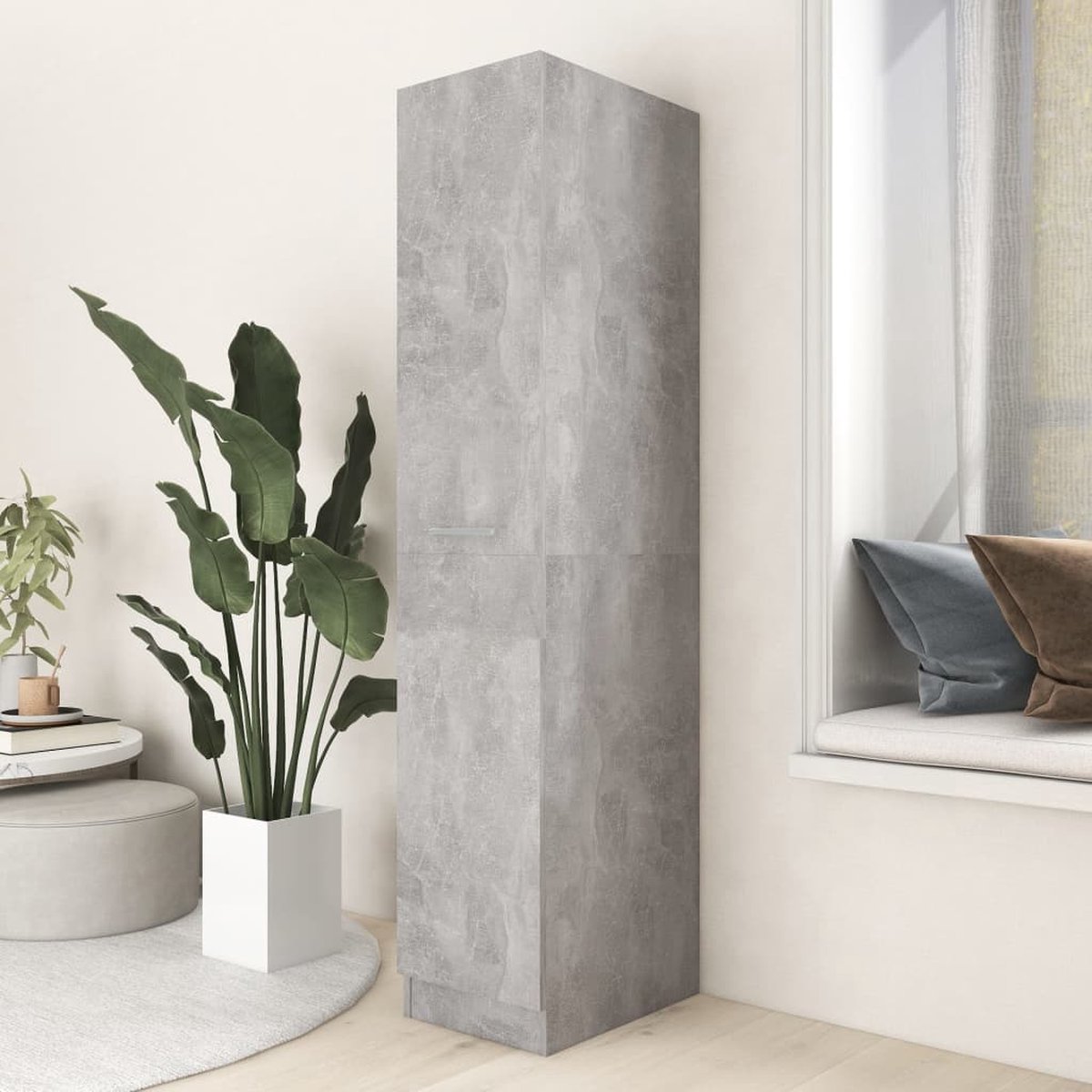 Vidaxl Apothekerskast 30x42,5x150 Cm Spaanplaat Beton - Grijs
