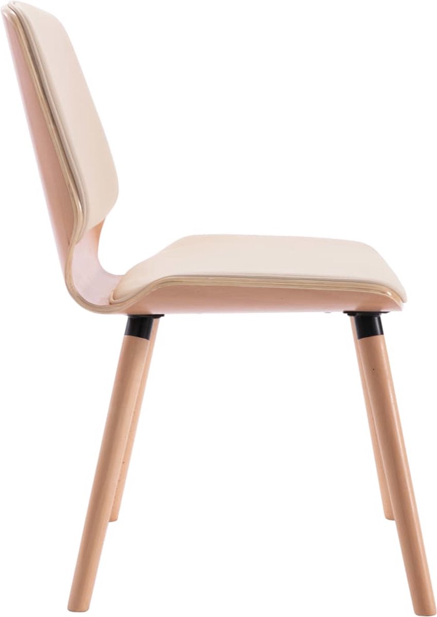 Vidaxl Eetkamerstoelen 6 St Kunstleer Crème