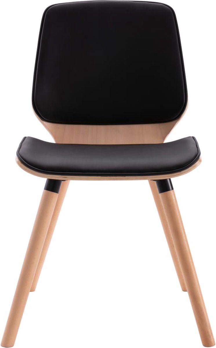 Vidaxl Eetkamerstoelen 4 St Kunstleer - Zwart