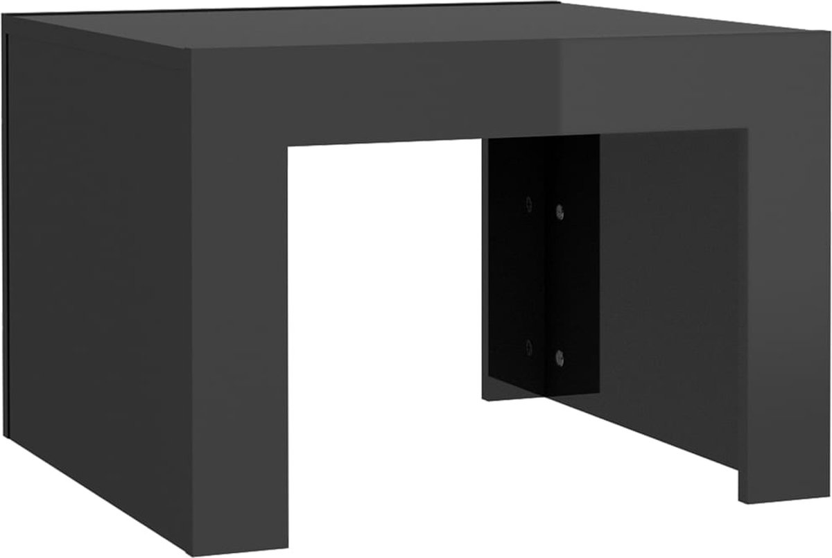 Vidaxl Salontafel 50x50x35 Cm Spaanplaat Hoogglans - Grijs