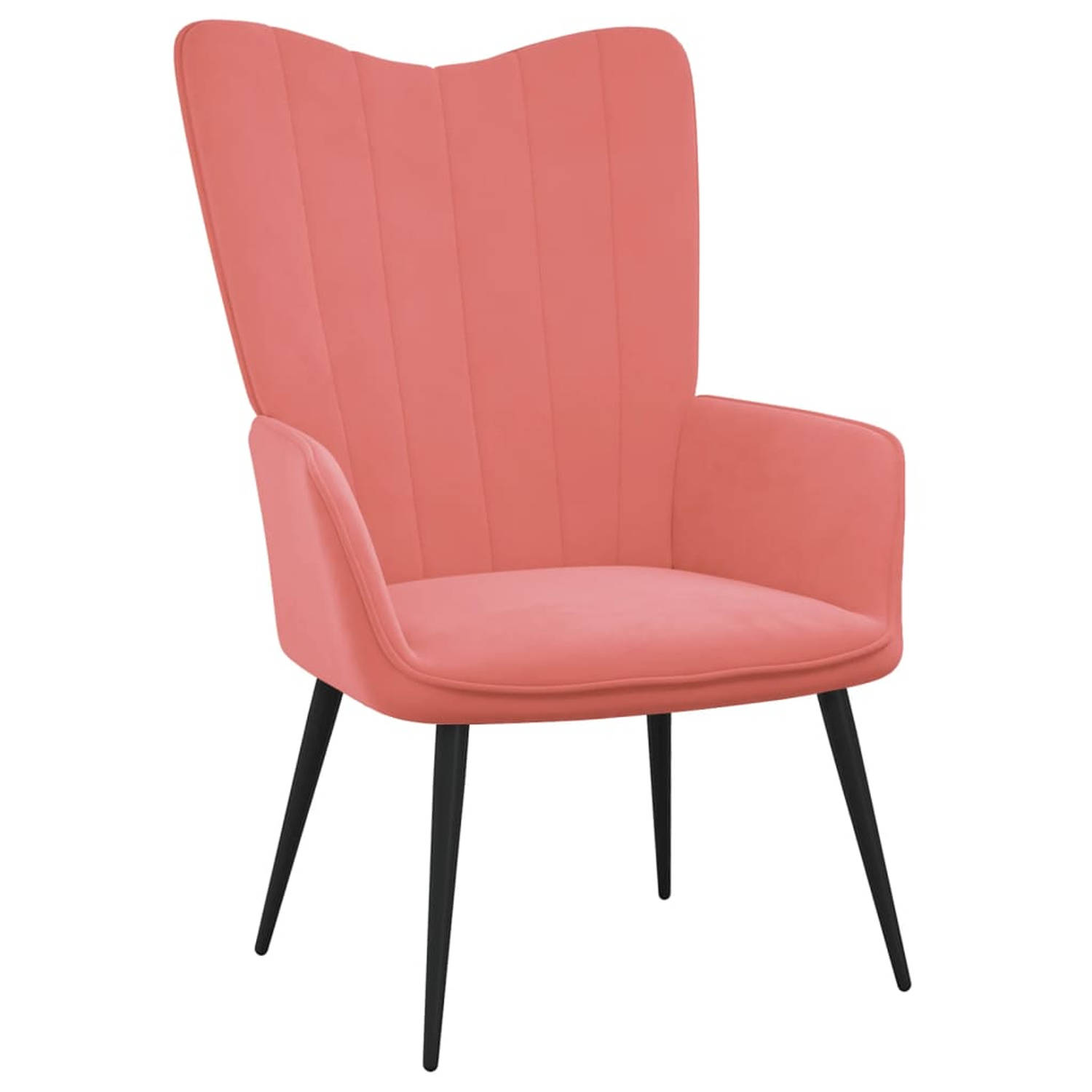 Vidaxl Relaxstoel Fluweel - Roze