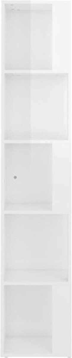 Vidaxl Hoekkast 33x33x164,5 Cm Spaanplaat Hoogglans Wit
