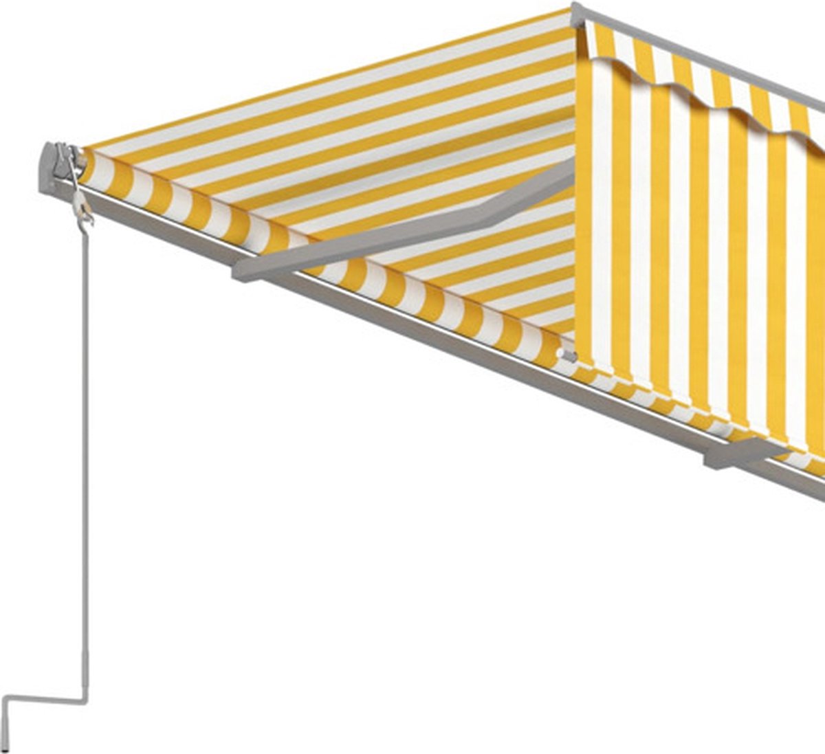 Vidaxl Luifel Automatisch Uittrekbaar Met Rolgordijn 4,5x3 M Wit - Geel