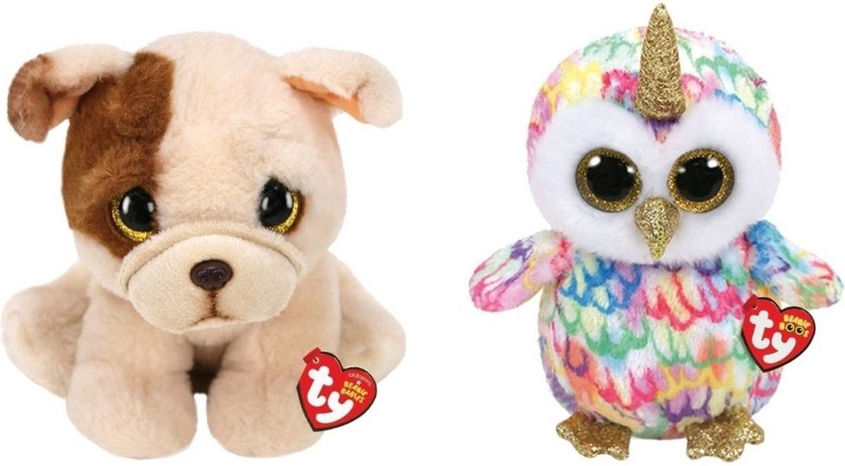 ty - Knuffel - Beanie Buddy - Houghie Dog & Enchanted Owl