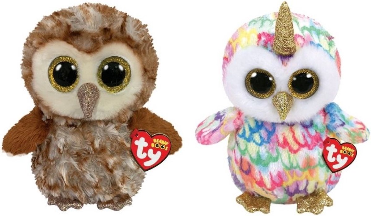 ty - Knuffel - Beanie Buddy - Percy Owl & Enchanted Owl