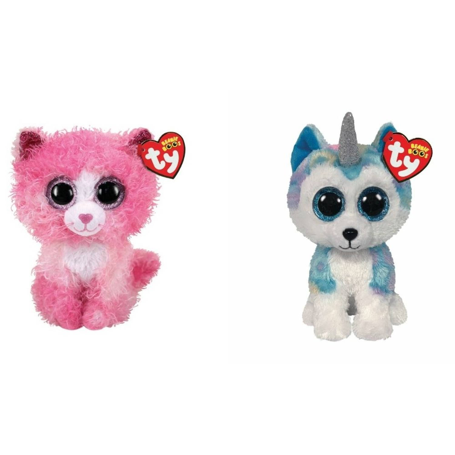 ty - Knuffel - Beanie Boo&apos;s - Reagan Cat & Helena Husky