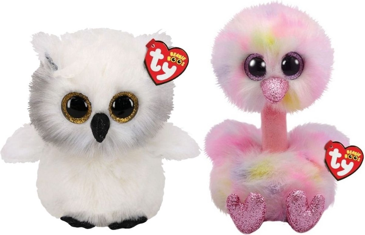 ty - Knuffel - Beanie Buddy - Austin Owl & Avery Ostrich