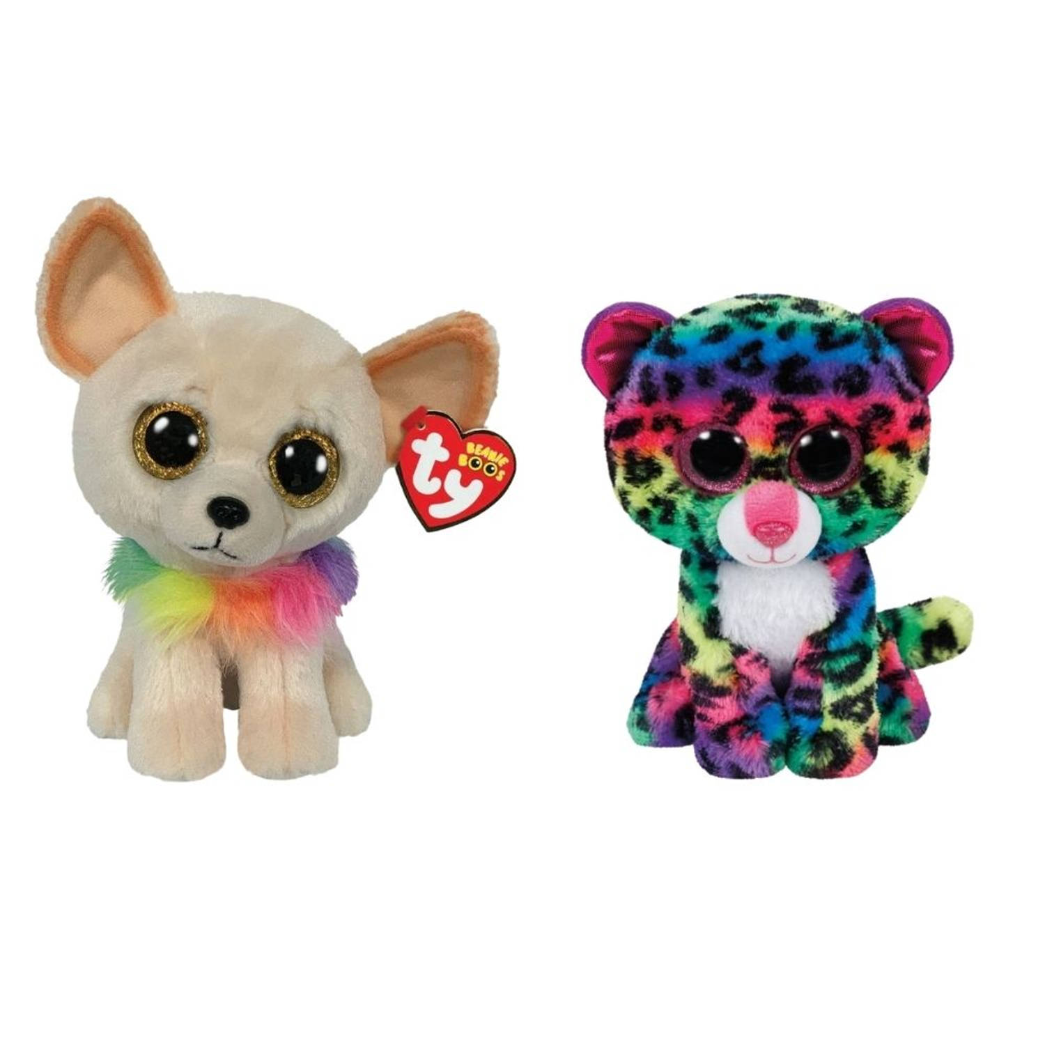 ty - Knuffel - Beanie Boo&apos;s - Chewey Chihuahua & Dot Leopard