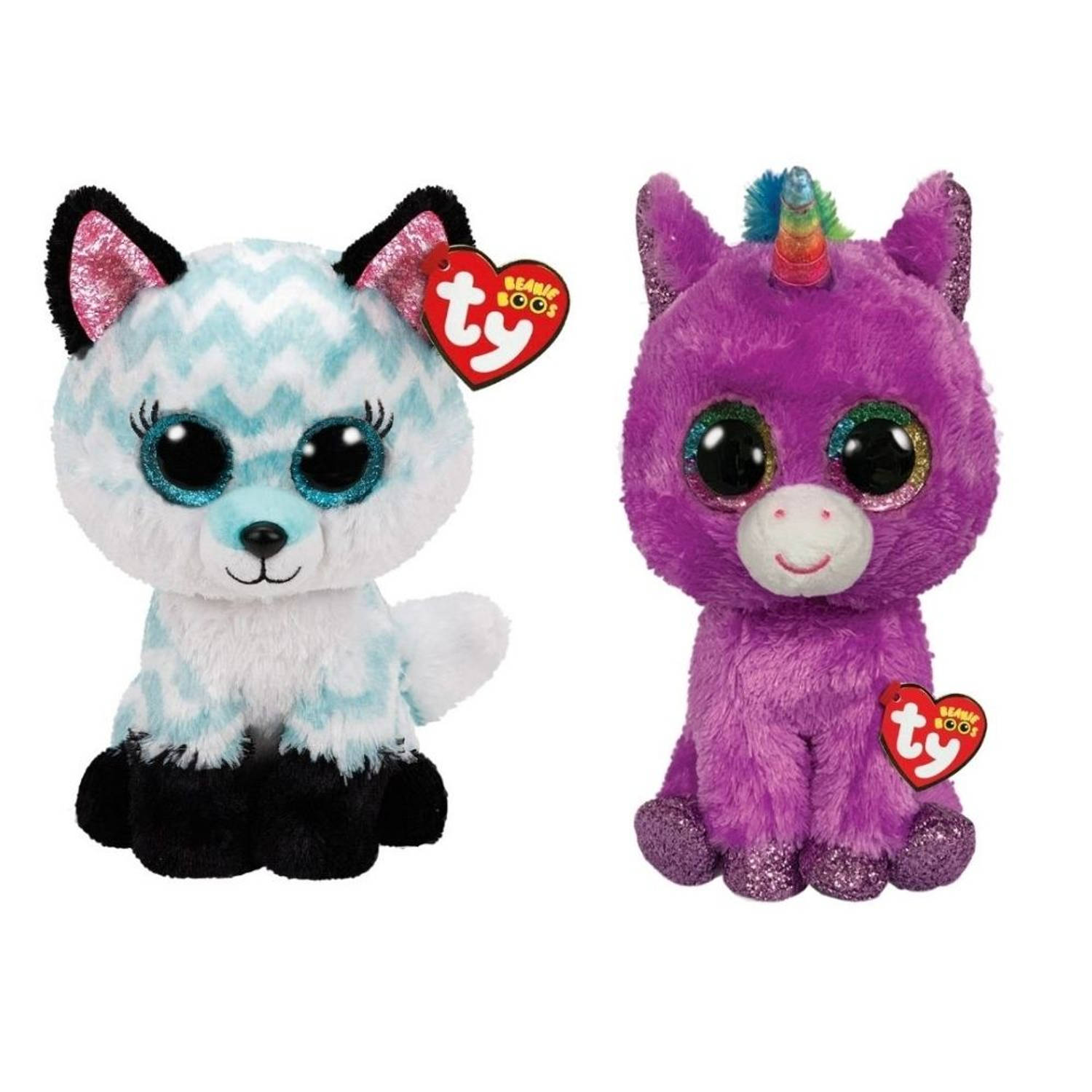 ty - Knuffel - Beanie Buddy - Atlas Fox & Rosette Unicorn