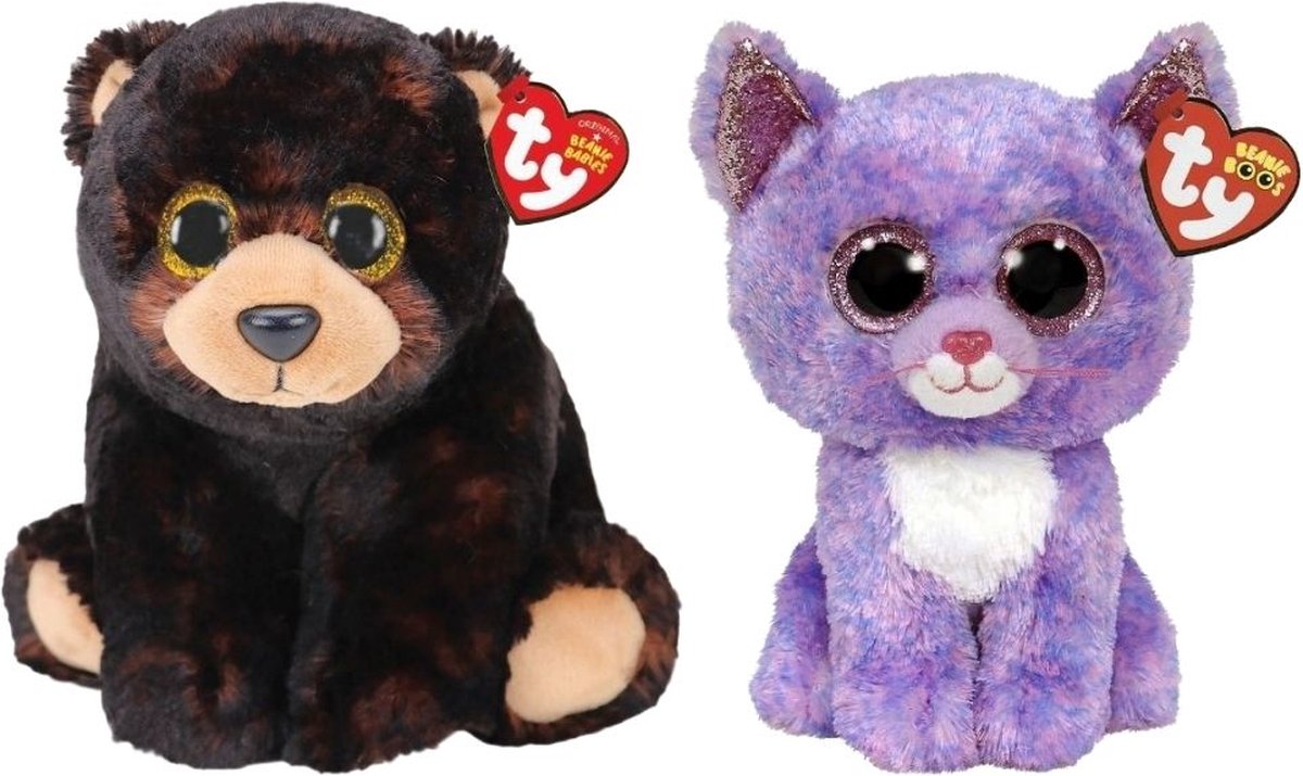 ty - Knuffel - Beanie Buddy - Kodi Bear & Cassidy Cat