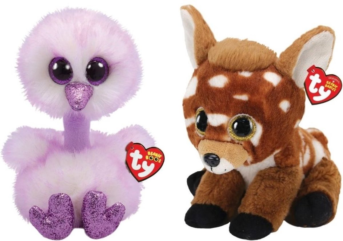 ty - Knuffel - Beanie Buddy - Kenya Ostrich & Buckley Deer