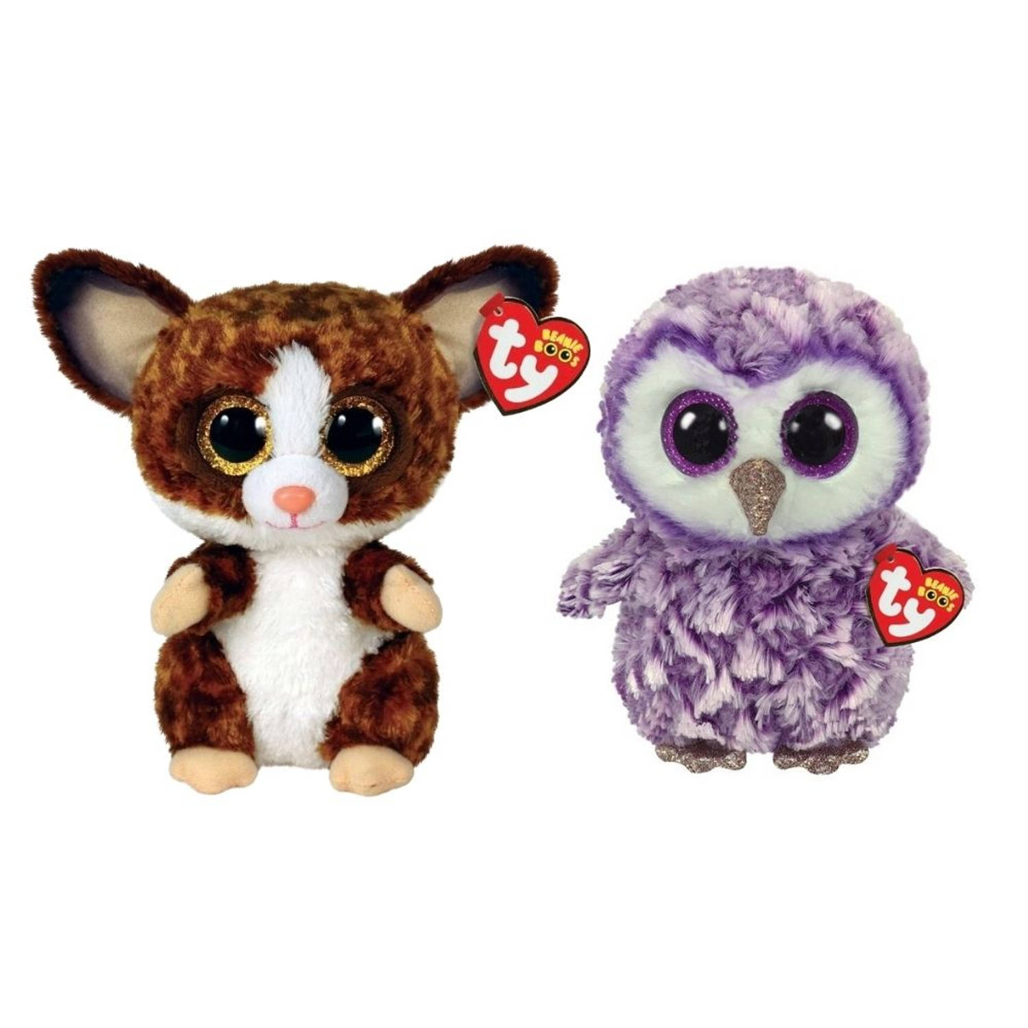 ty - Knuffel - Beanie Buddy - Bush Baby Galago & Moonlight Owl