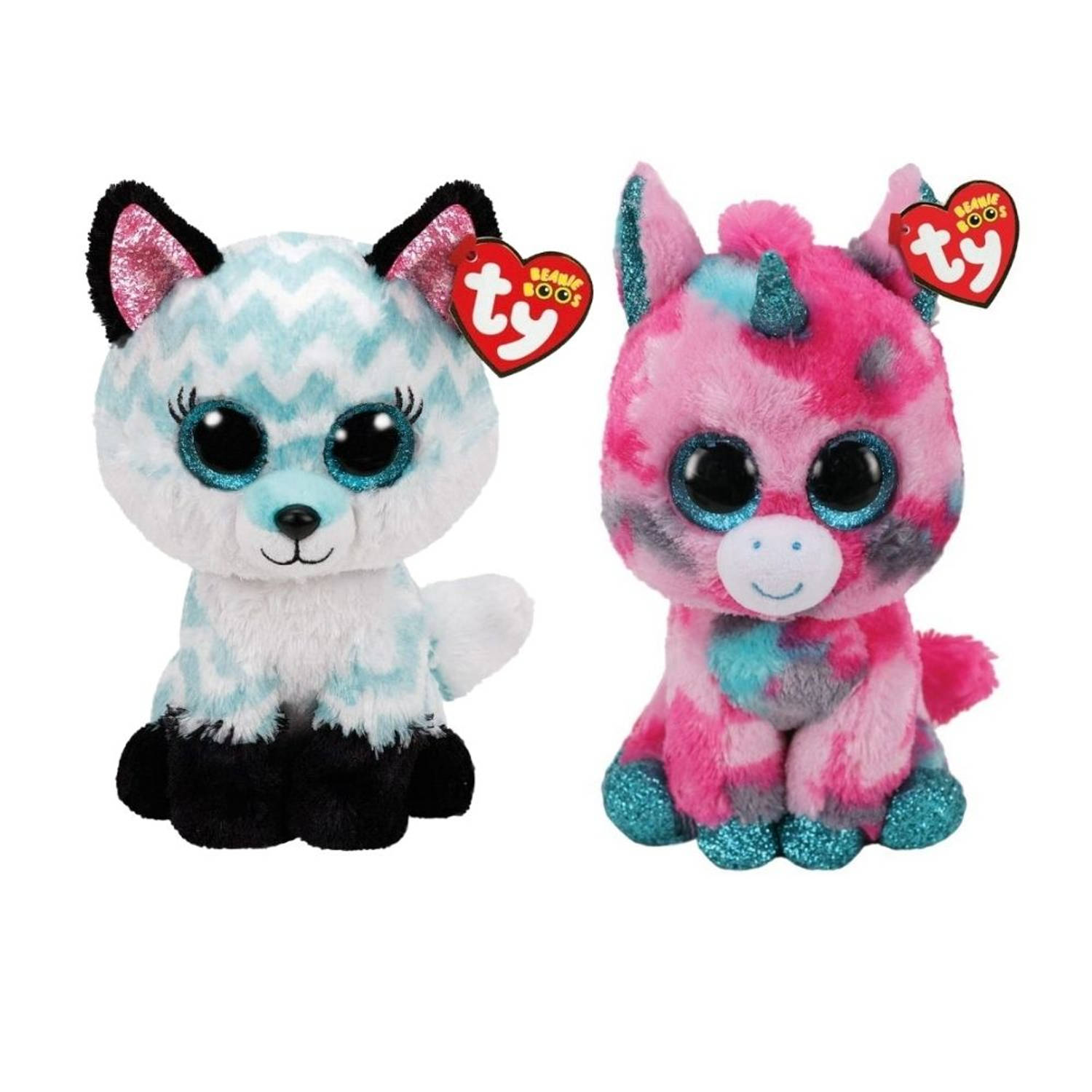 ty - Knuffel - Beanie Buddy - Atlas Fox & Gumball Unicorn