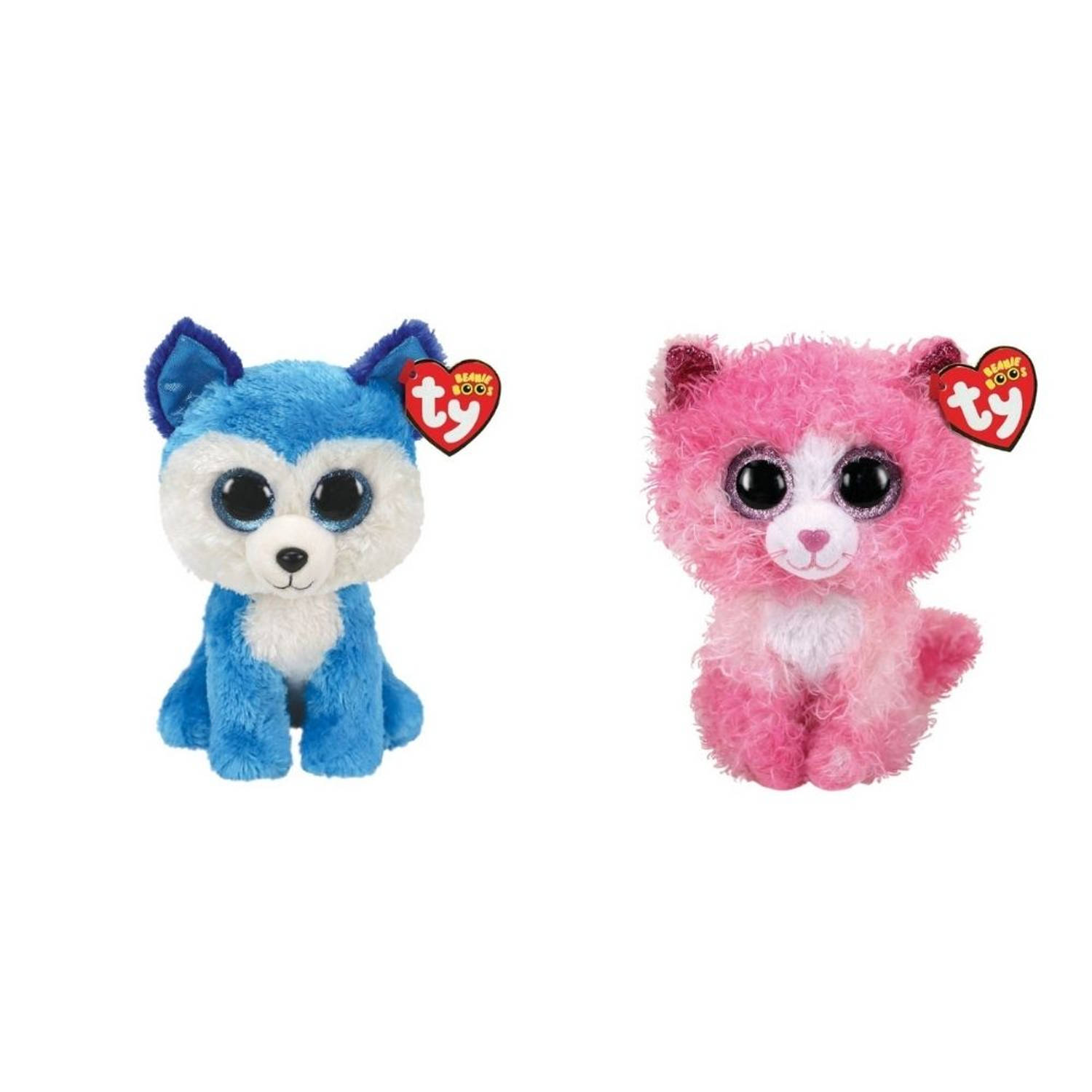 ty - Knuffel - Beanie Boo&apos;s - Prince Husky & Reagan Cat