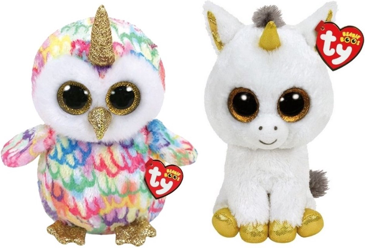 ty - Knuffel - Beanie Buddy - Enchanted Owl & Pegasus Unicorn