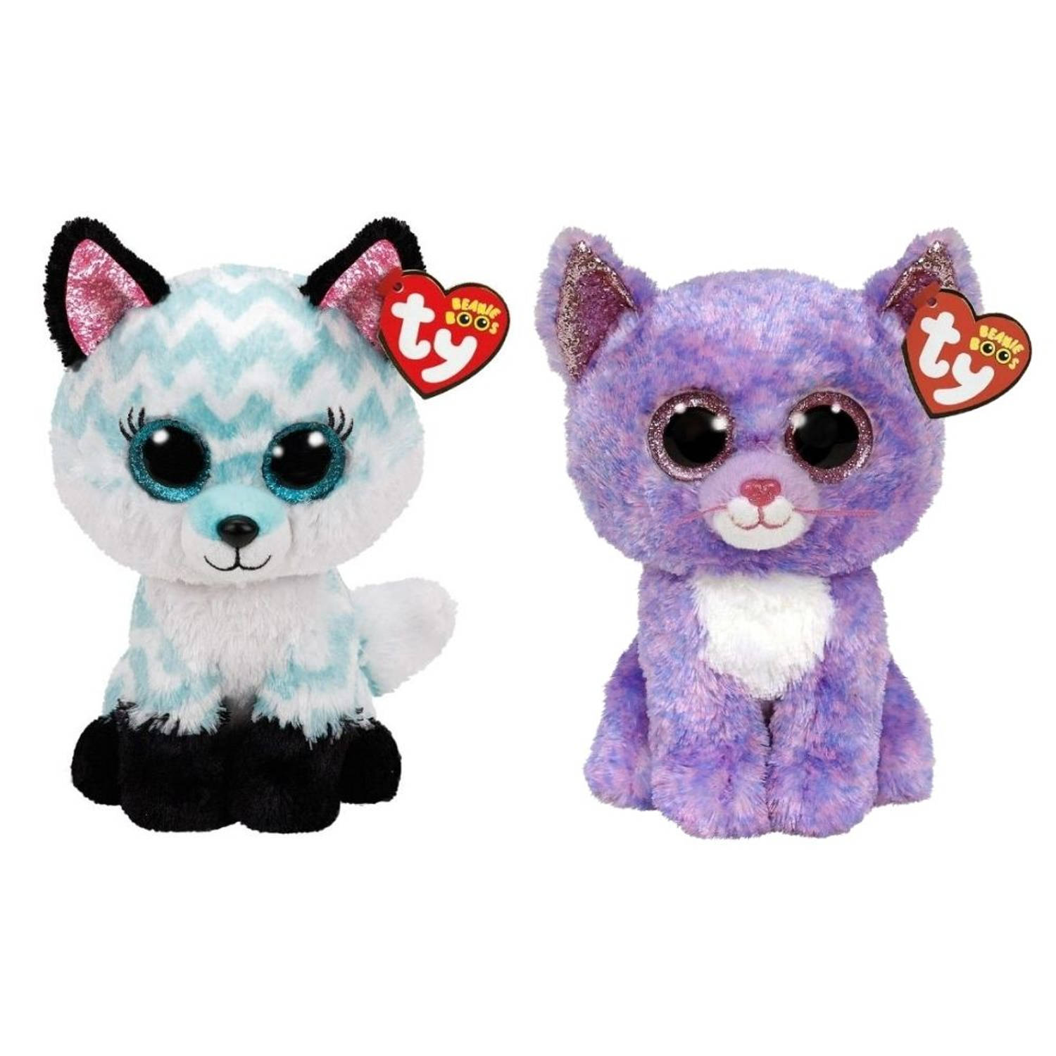 ty - Knuffel - Beanie Buddy - Atlas Fox & Cassidy Cat