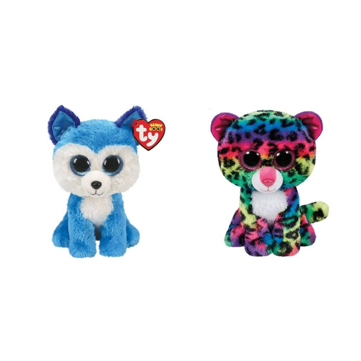 ty - Knuffel - Beanie Boo&apos;s - Prince Husky & Dot Leopard