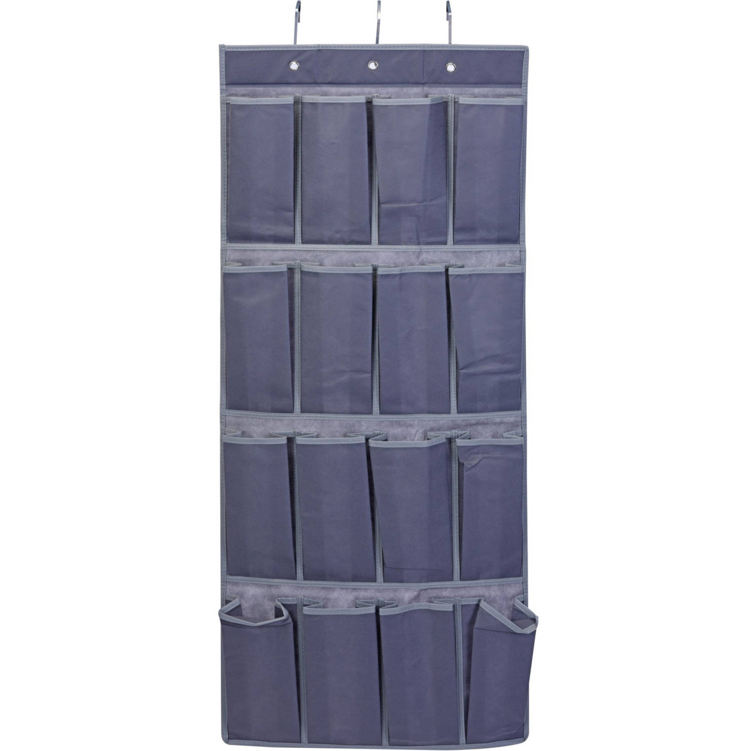 Hangende Deur/kast Organizer Antraciet Met 16 Vakken 45 X 110 Cm - Opbergmanden - Grijs