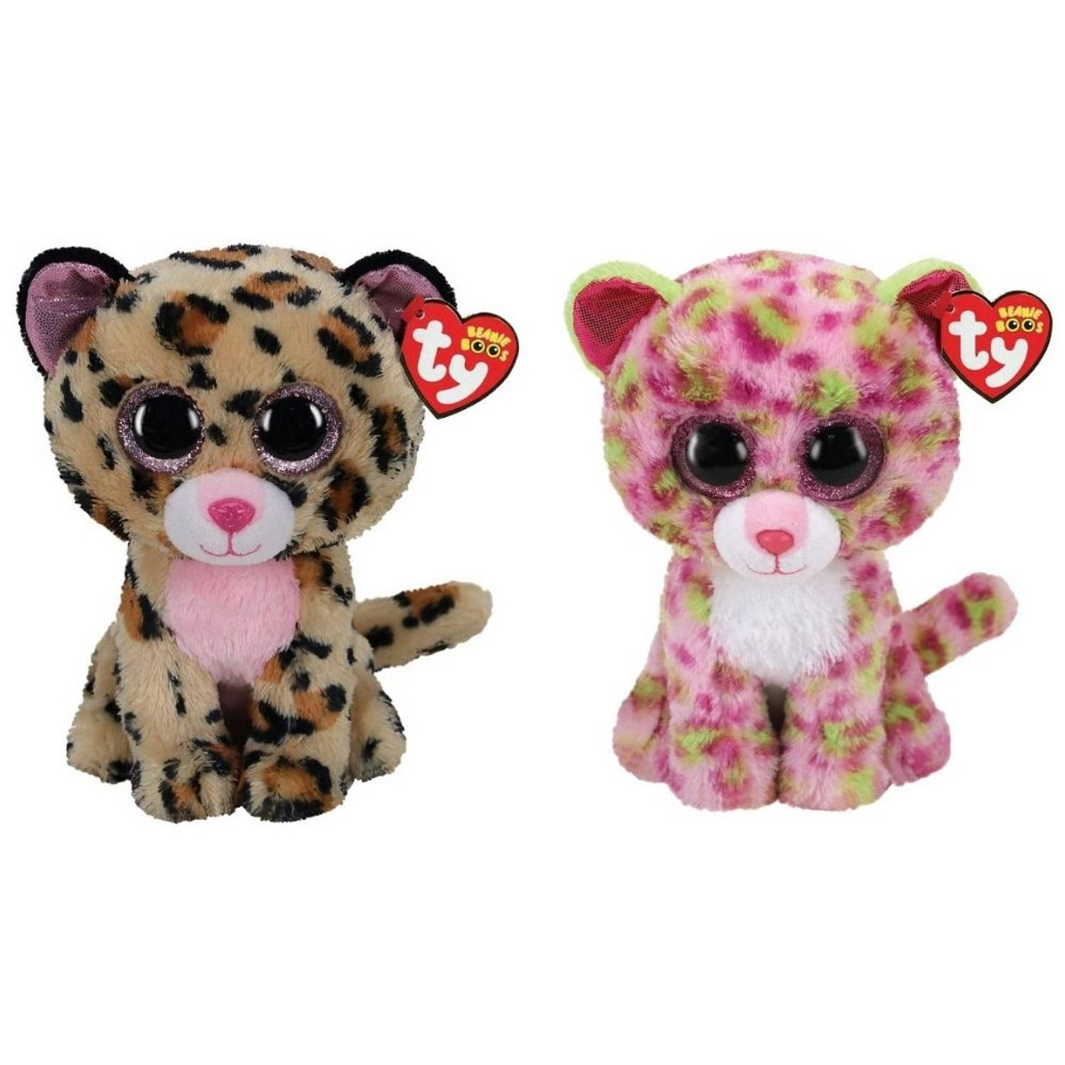 ty - Knuffel - Beanie Buddy - Livvie Leopard & Lainey Leopard