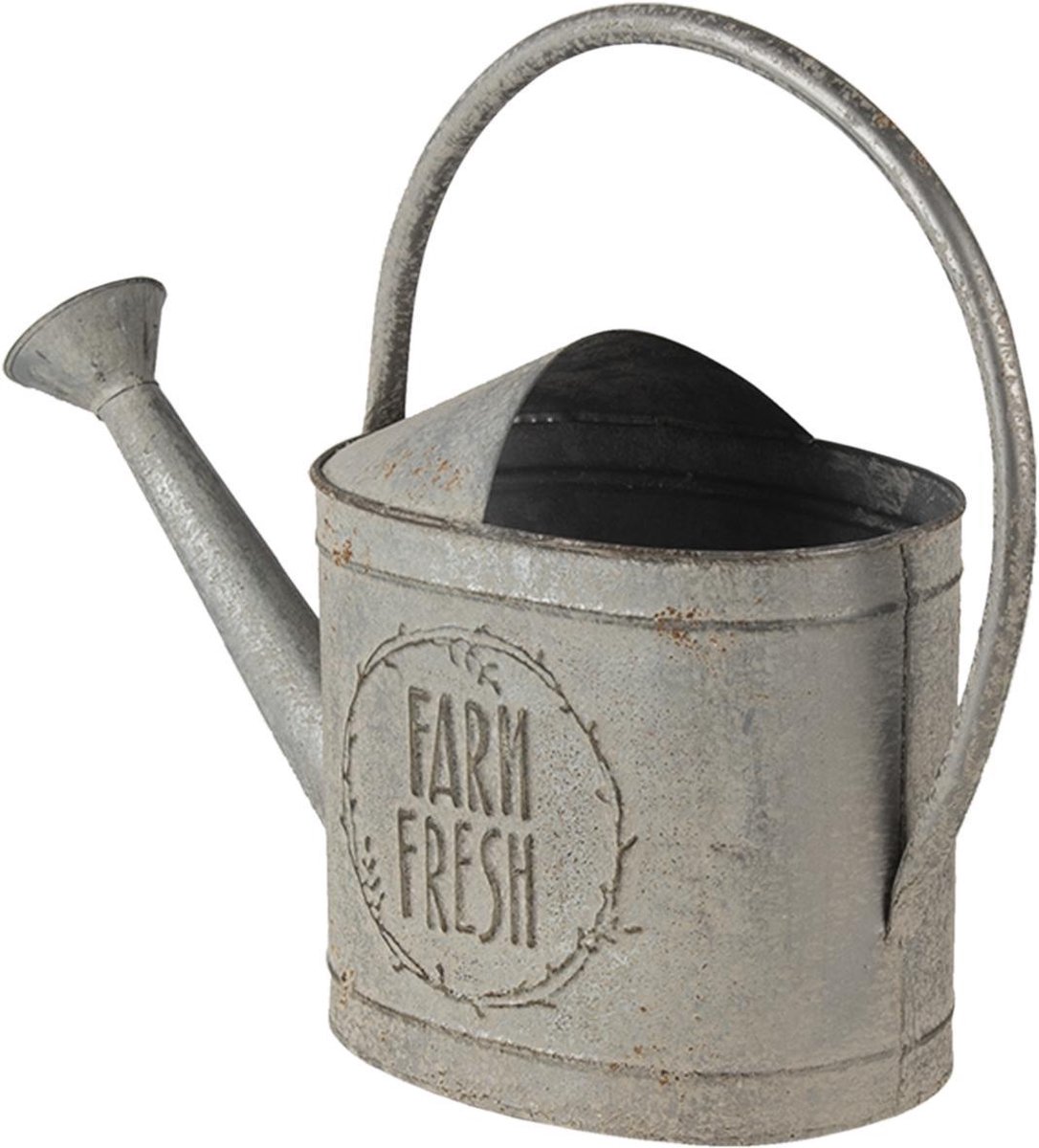 Clayre & Eef Decoratie Gieter Gieter 45*16*33 Cm Metaal Woonaccessoires Huisdecoratie Woonaccessoires - Grijs