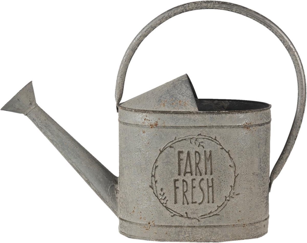 Clayre & Eef Decoratie Gieter Gieter 45*16*33 Cm Metaal Woonaccessoires Huisdecoratie Woonaccessoires - Grijs