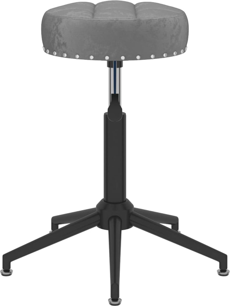 Vidaxl Eetkamerstoelen Draaibaar 4 St Fluweel Donker - Grijs