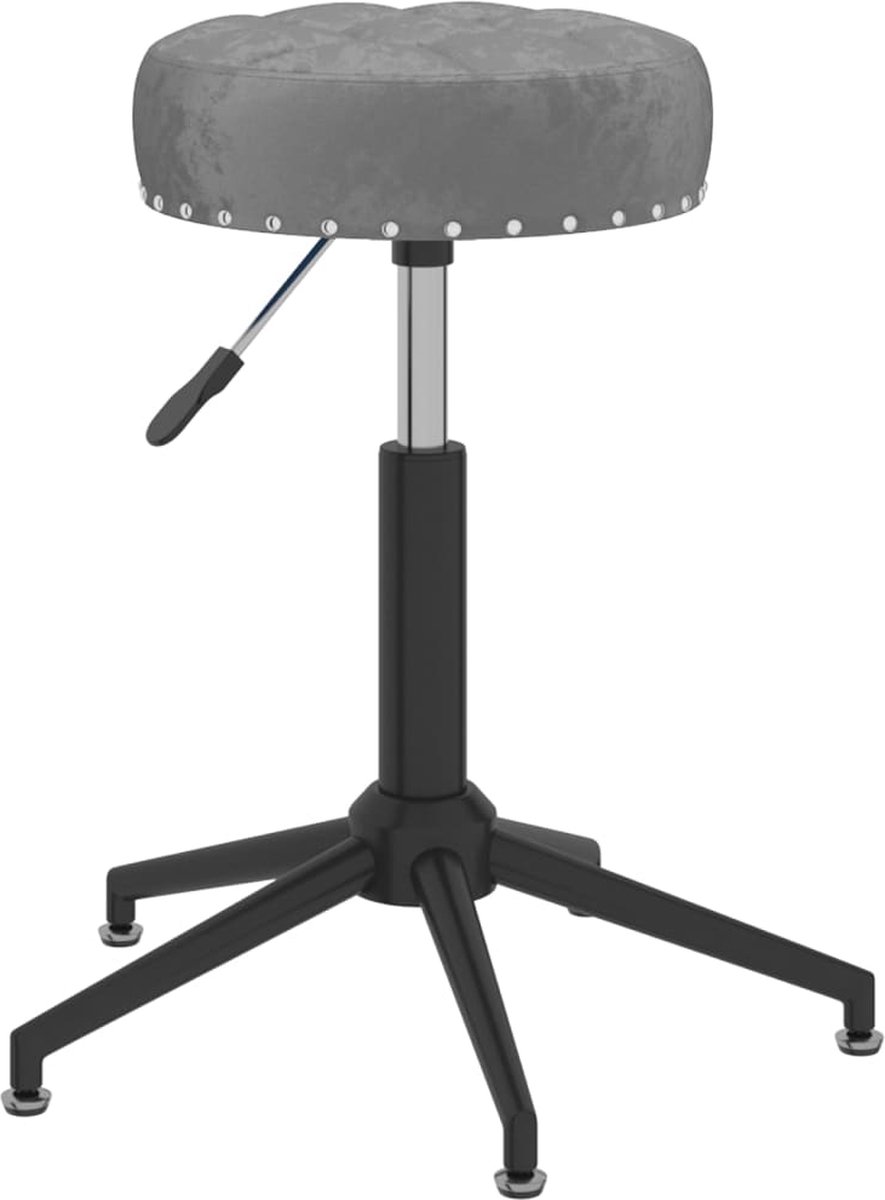 Vidaxl Eetkamerstoelen Draaibaar 4 St Fluweel Donker - Grijs