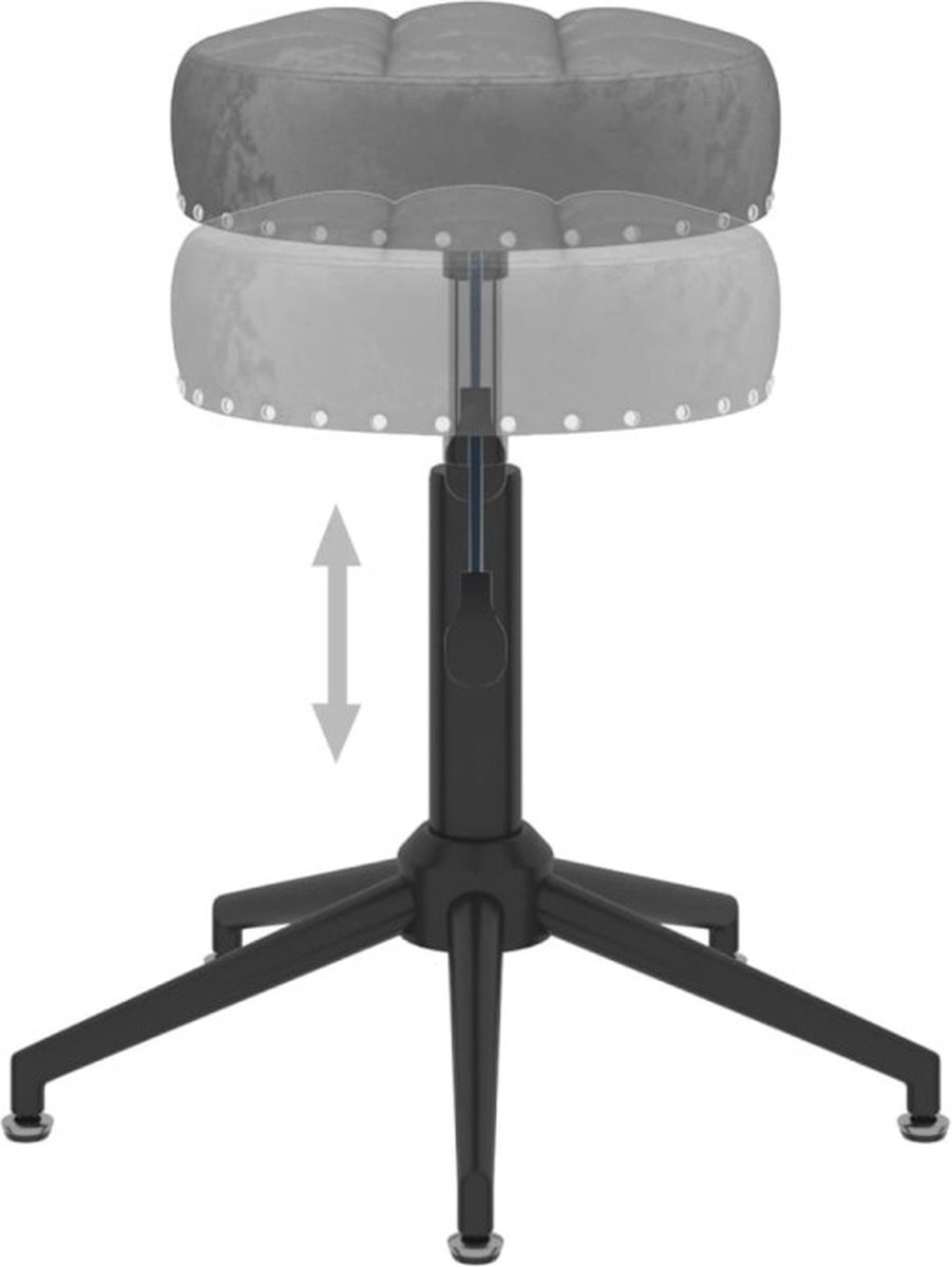 Vidaxl Eetkamerstoelen Draaibaar 4 St Fluweel Donker - Grijs