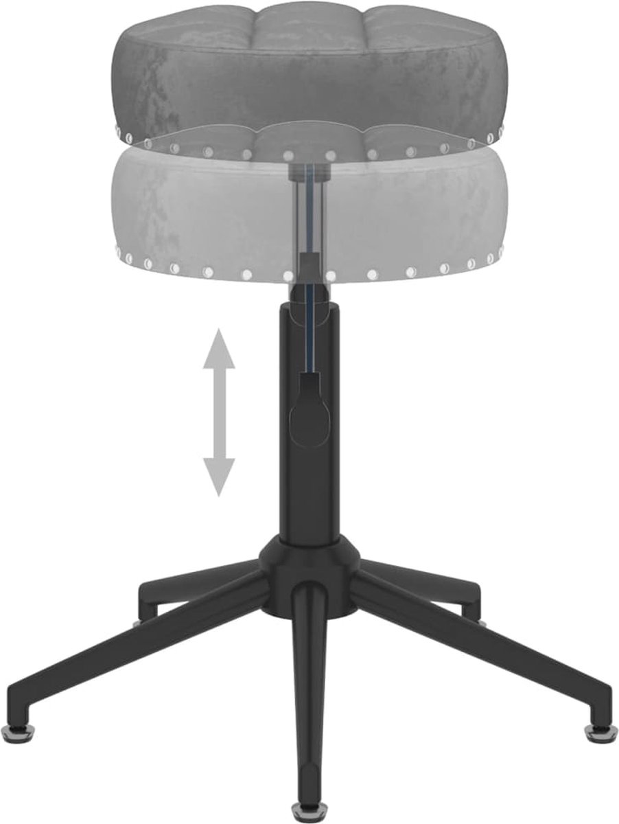 Vidaxl Eetkamerstoelen Draaibaar 4 St Fluweel Donker - Grijs