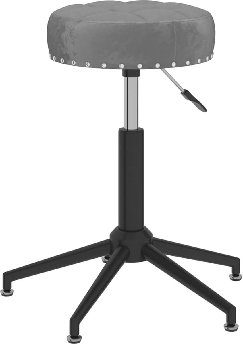 Vidaxl Eetkamerstoelen Draaibaar 4 St Fluweel Donker - Grijs