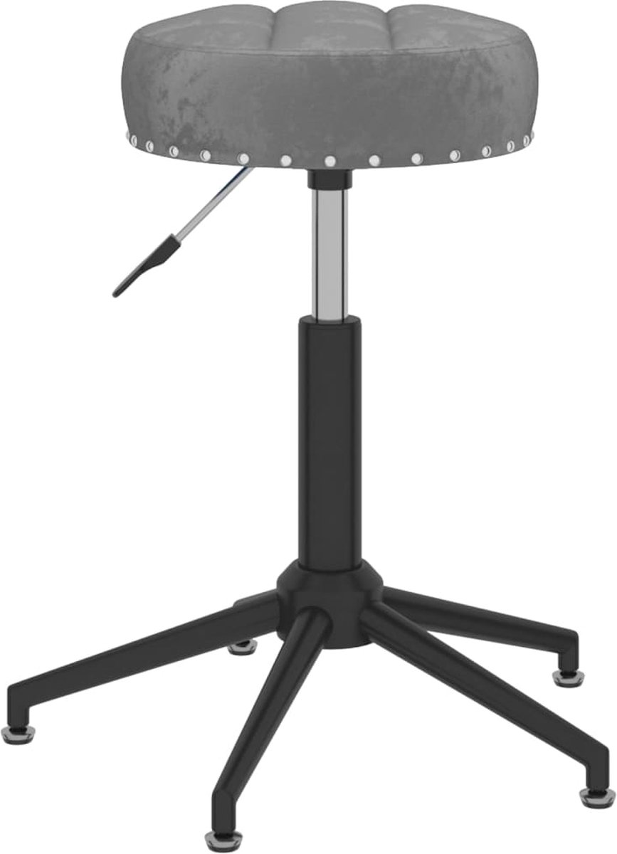Vidaxl Eetkamerstoelen Draaibaar 4 St Fluweel Donker - Grijs