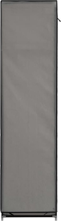 Vidaxl Kledingkast Met Vakken En Stangen 150x45x175 Cm Stof - Grijs