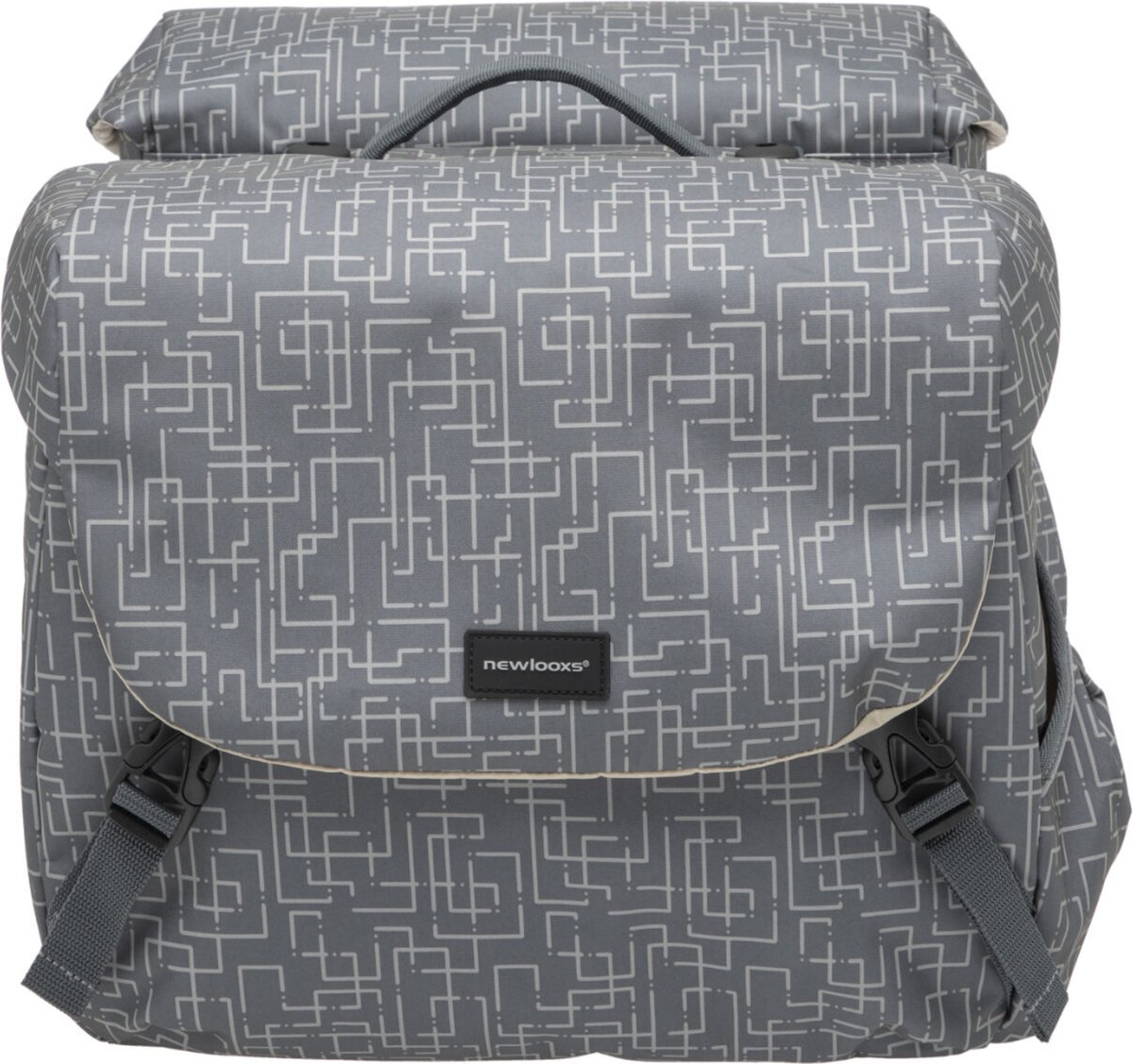 New Looxs Dubbele Fietstas Mondi Joy 38 Liter - Grijs
