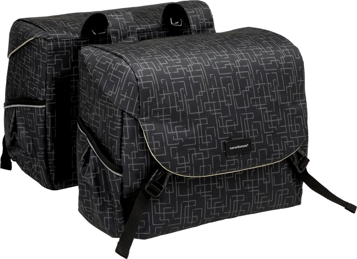 New Looxs Dubbele Fietstas Mondi Joy 38 Liter - Grijs