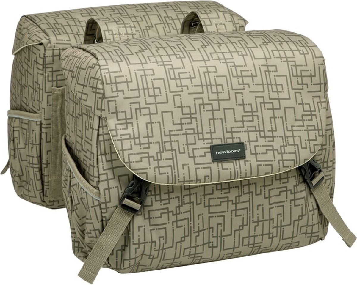 New Looxs Dubbele Fietstas Mondi Joy 38 Liter - Grijs